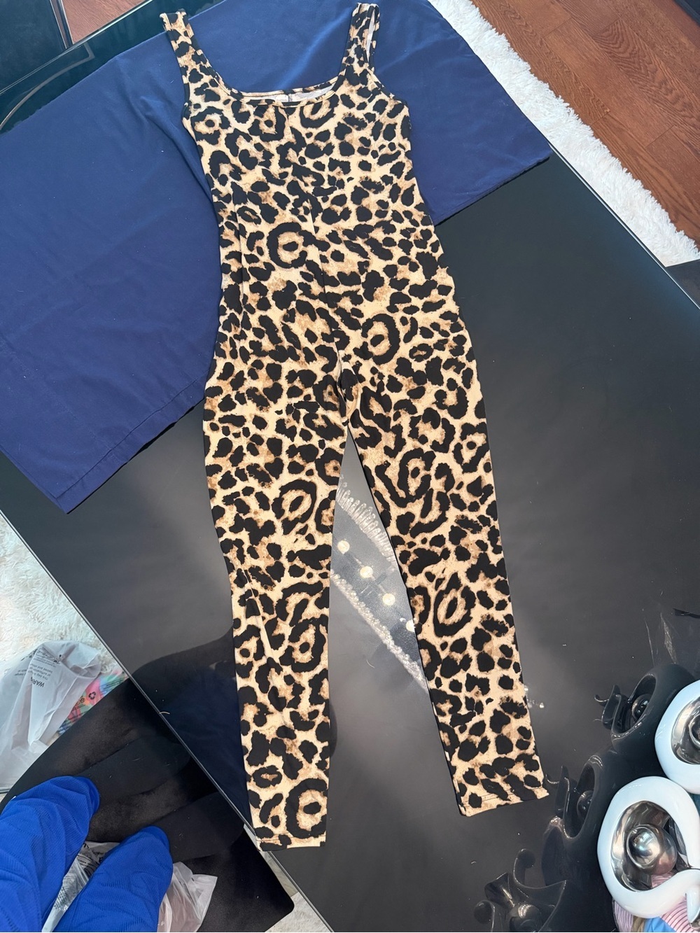 Woman’s Leopard Print One-Piece Jumpsuit - Brown/